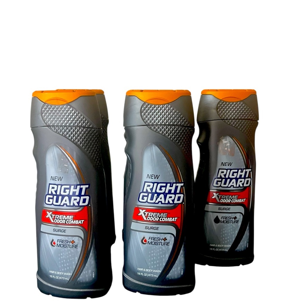 Discounted 5 Bottles Right Guard Xtreme Odor Combat Surge Hair & Body Wash